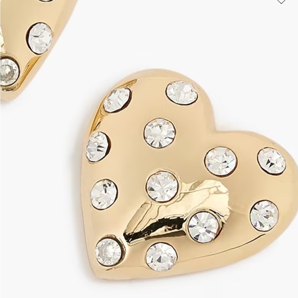 JCrew NWT Gold Heart Earrings - Picture 2 of 6